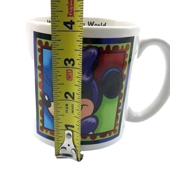 Disney World Minnie Mouse Mug White 4" Bashful Shy Purple Dress Bow Round - Picture 10 of 11